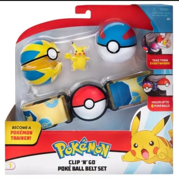 NEW Pokemon Clip 'N' Go Poke Ball Belt Set Pikachu - Picture 1 of 4